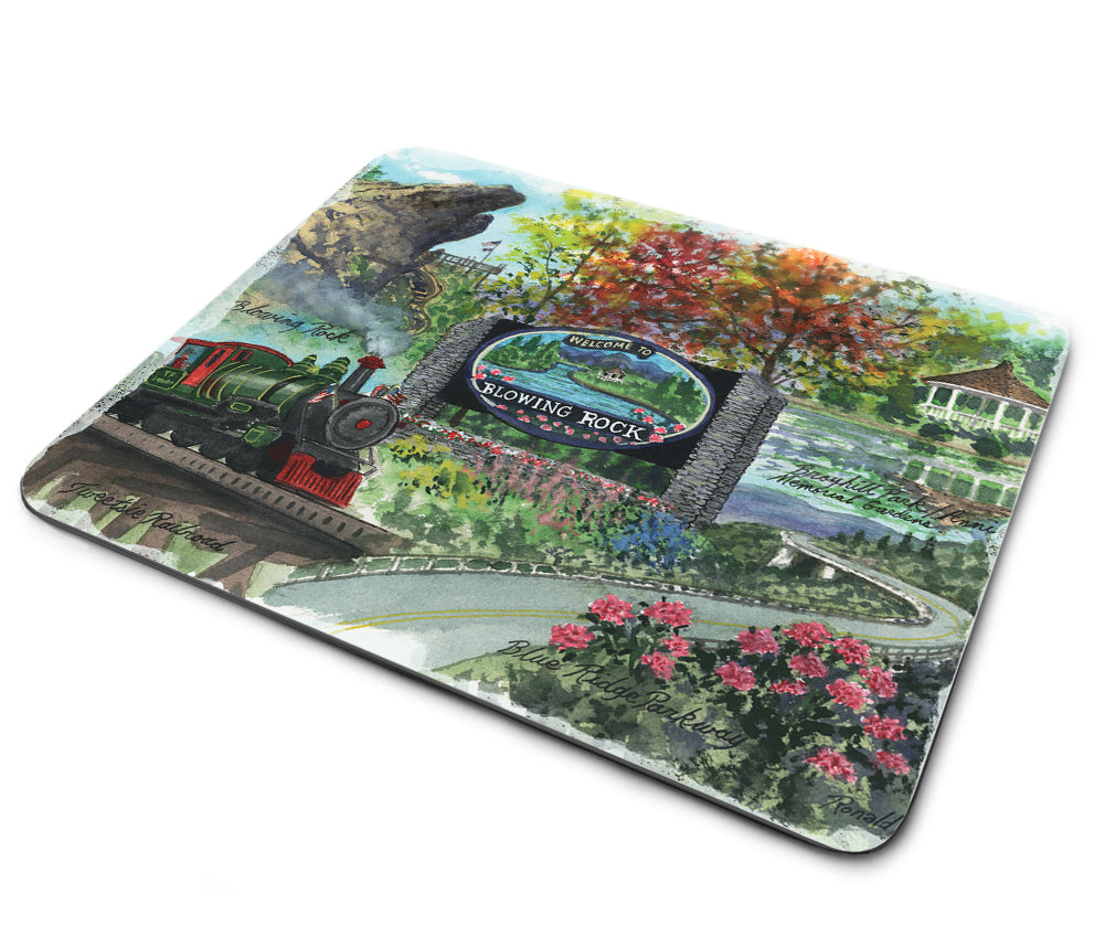 Mouse Pad - Blowing Rock North Carolina Landmark Collage