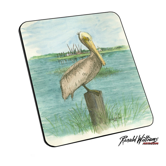 Mouse Pad - Pelican Sitting By The Water Waiting on a Meal