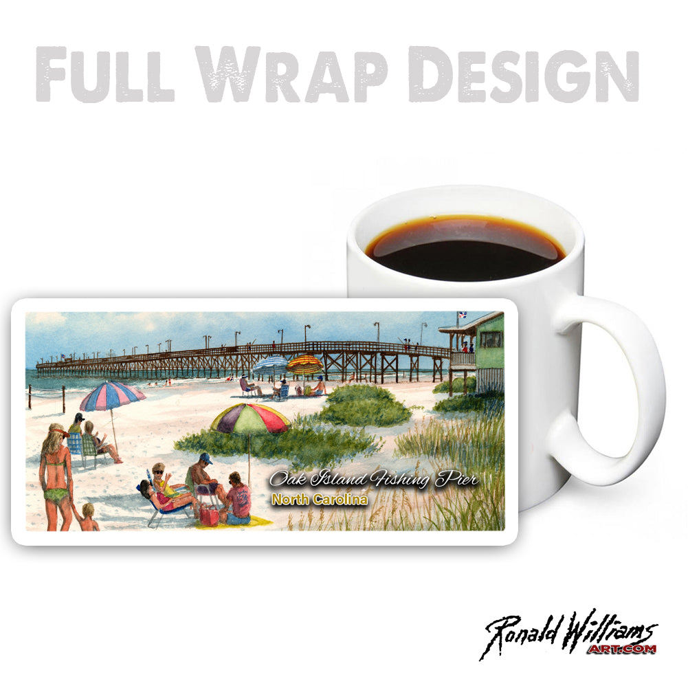 Coffee Mug - Oak Island North Carolina Fishing Pier