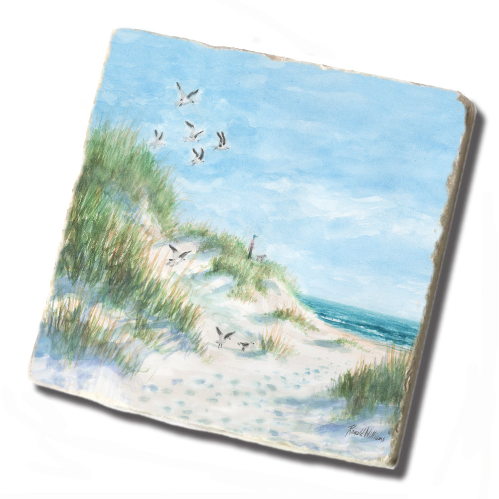Coaster - Tumbled Tile Ocean View Through the Sand Dunes