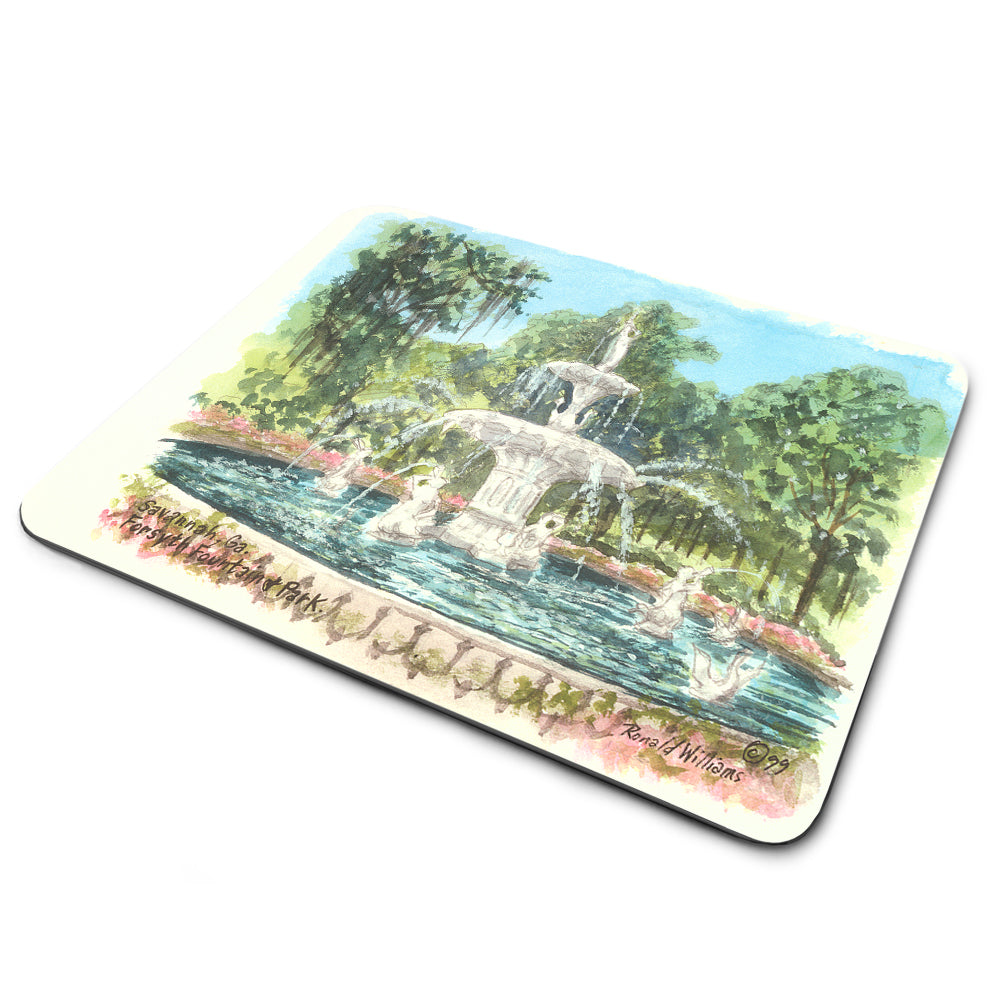 Mouse Pad - Forsyth Fountain Park Savannah Georgia