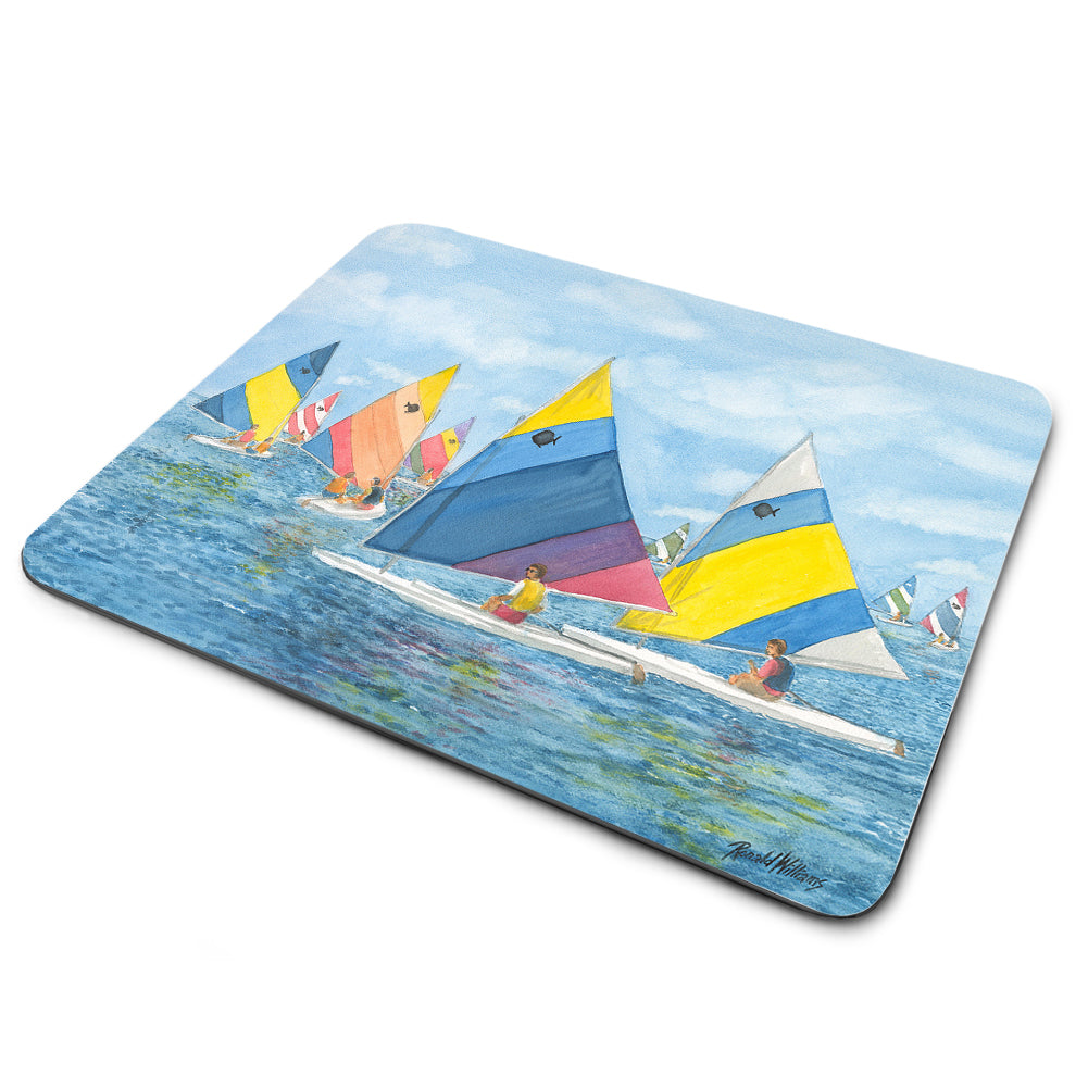Mouse Pad - Sunfish Sailboat Regatta