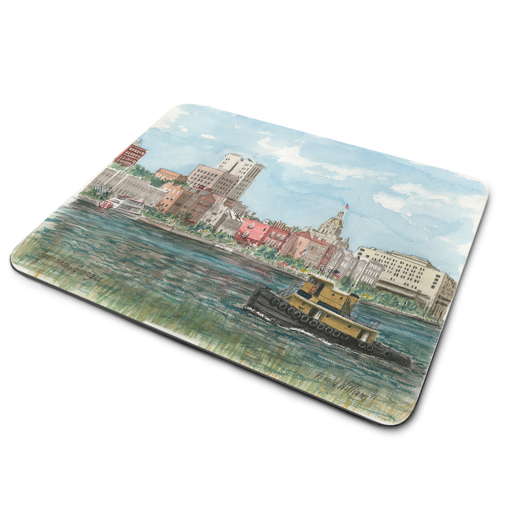Mouse Pad - Historical Savannah Georgia Waterfront