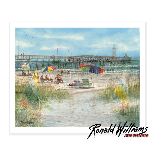 Prints - Ocean Crest Fishing Pier oak Island North Carolina