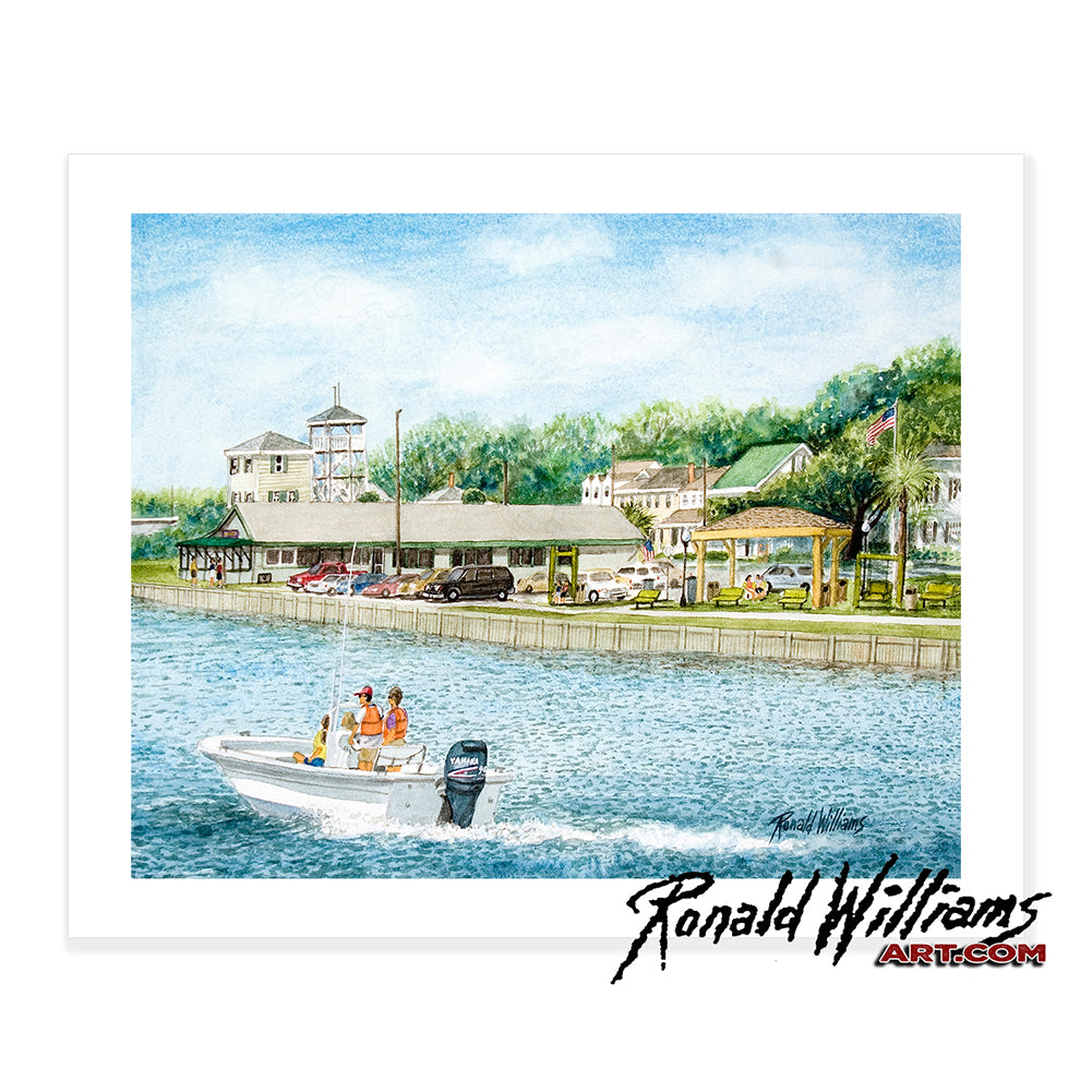 Prints - Downtown Southport North Carolina Water Way