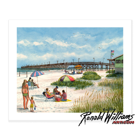 Prints - Oak Island North Carolina Fishing Pier