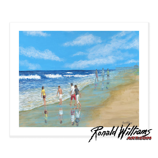 Prints - Ocean Reflections Walking on the Beach