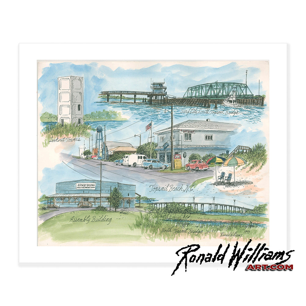 Prints - Topsail Beach North Carolina Montage