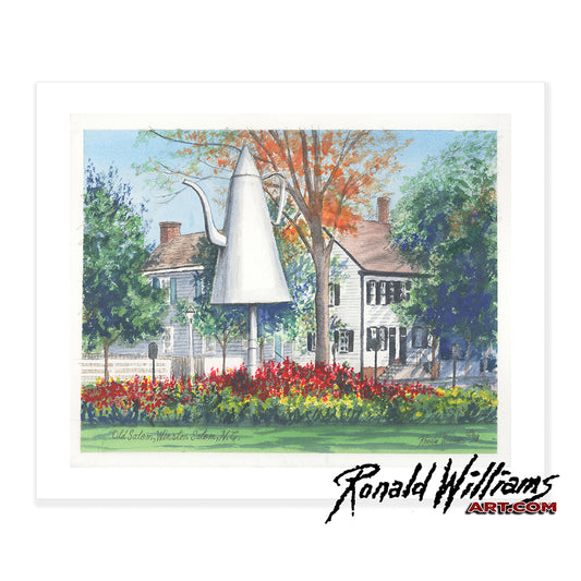 Prints - Old Salem Main Street Tea Pot North Carolina