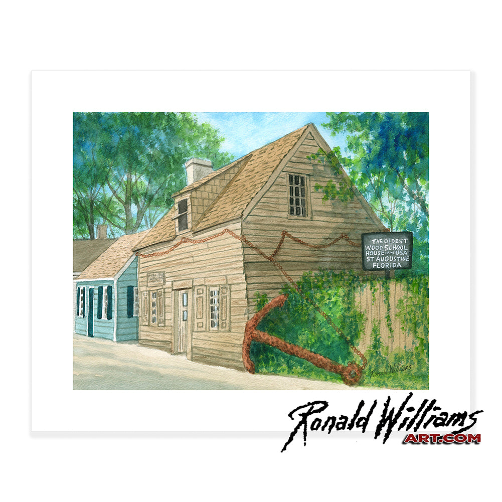 Prints - Oldest School Saint Augustine Florida