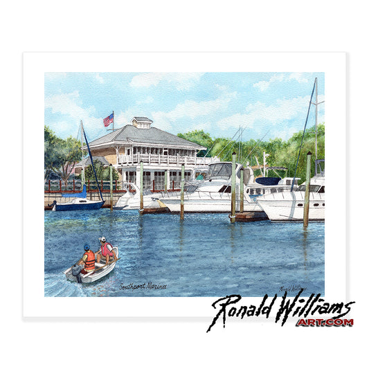 Prints - The Marina at Southport North Carolina