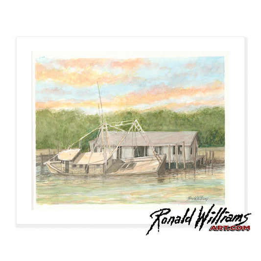 Prints - Holden Beach Sunken Boat