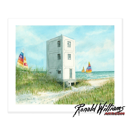Prints - Topsail Beach North Carolina Life Guard Station