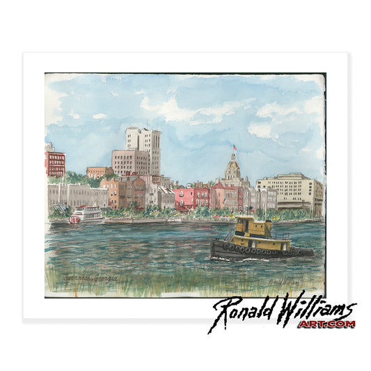 Prints - Historical Savannah Georgia Waterfront