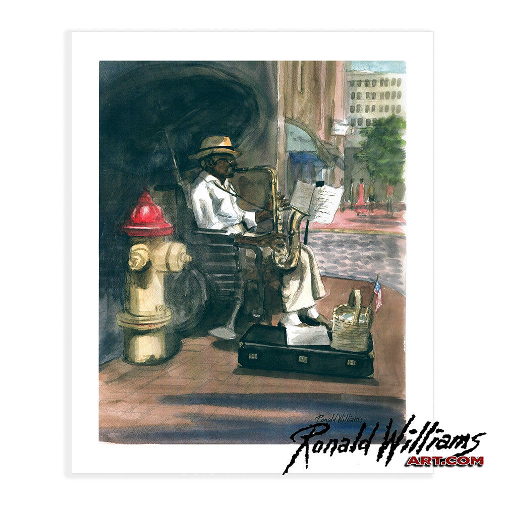 Prints - Mister Trombone Man Playing the Tunes