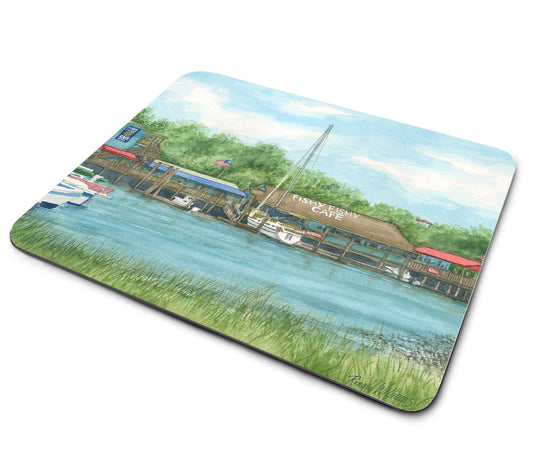 Mouse Pad - Fishy Fishy Cafe Southport North Carolina