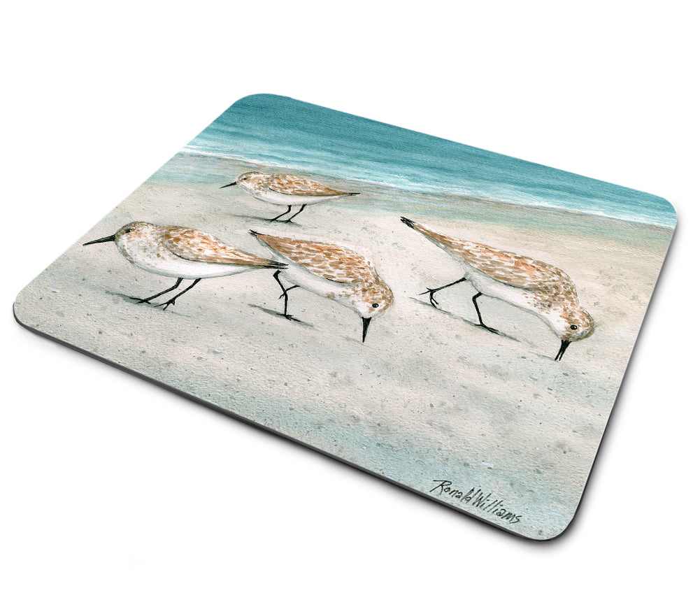 Mouse Pad - Sand Pipers On The Beach