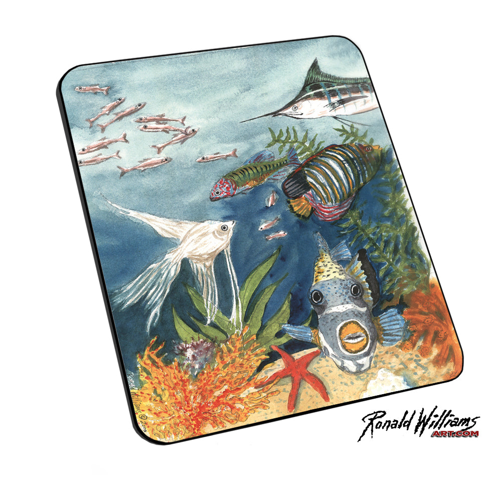 Mouse Pad - Colorful Marine Life Just Swimming By