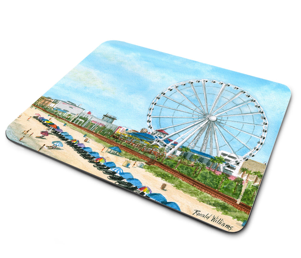 Mouse Pad - Myrtle Beach Giant Ferris Wheel Beach Front