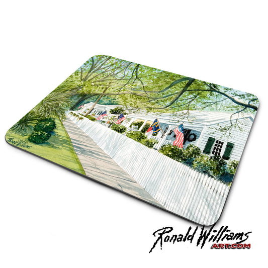 Mouse Pad - American Flags on Porches