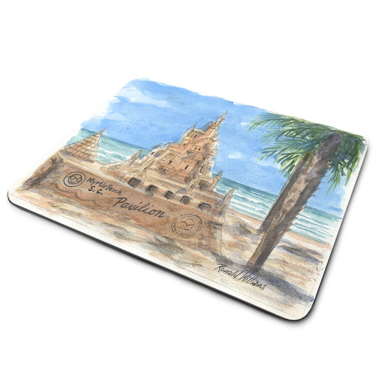 Mouse Pad - Myrtle Beach South Carolina Sand Art Sand Castle