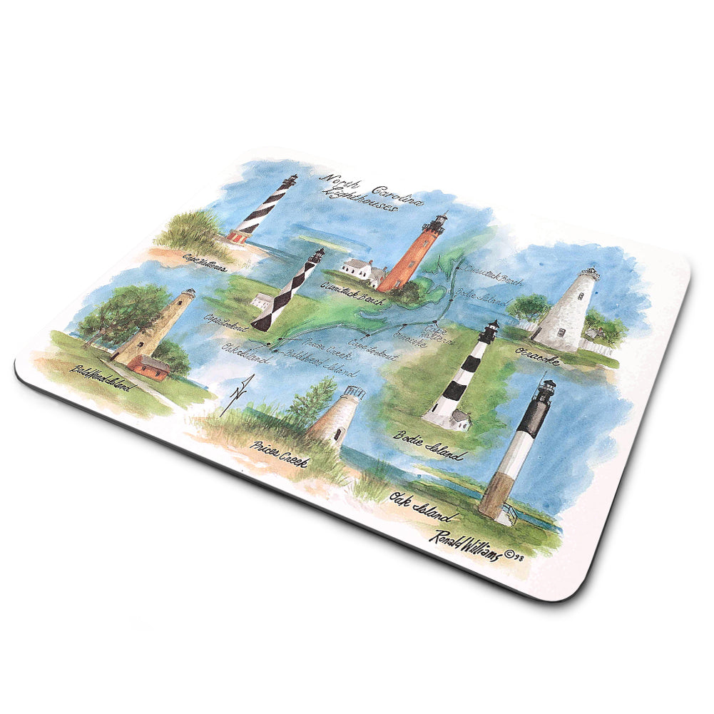 Mouse Pad - Lighthouses of North Carolina Montage