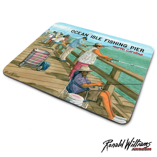 Mouse Pad - Fishing Off the Ocean Isle Fishing Pier