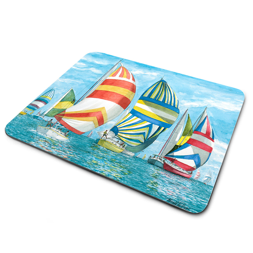 Mouse Pad - Spinnaker Sailing At It's Best