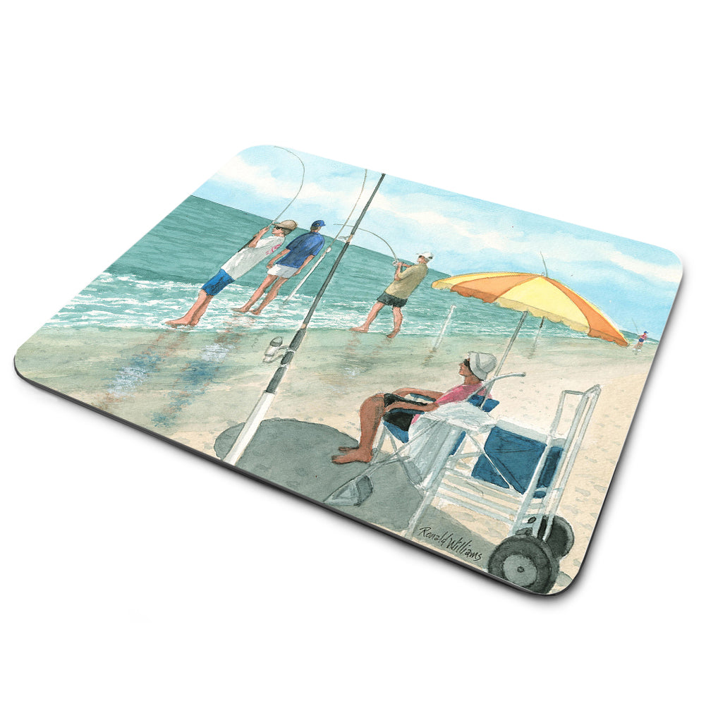 Mouse Pad - Nothing Better Than Surf Fishing At The Beach