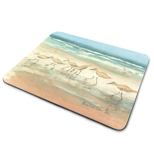 Mouse Pad - The Sandpipers Feeding on the Beach