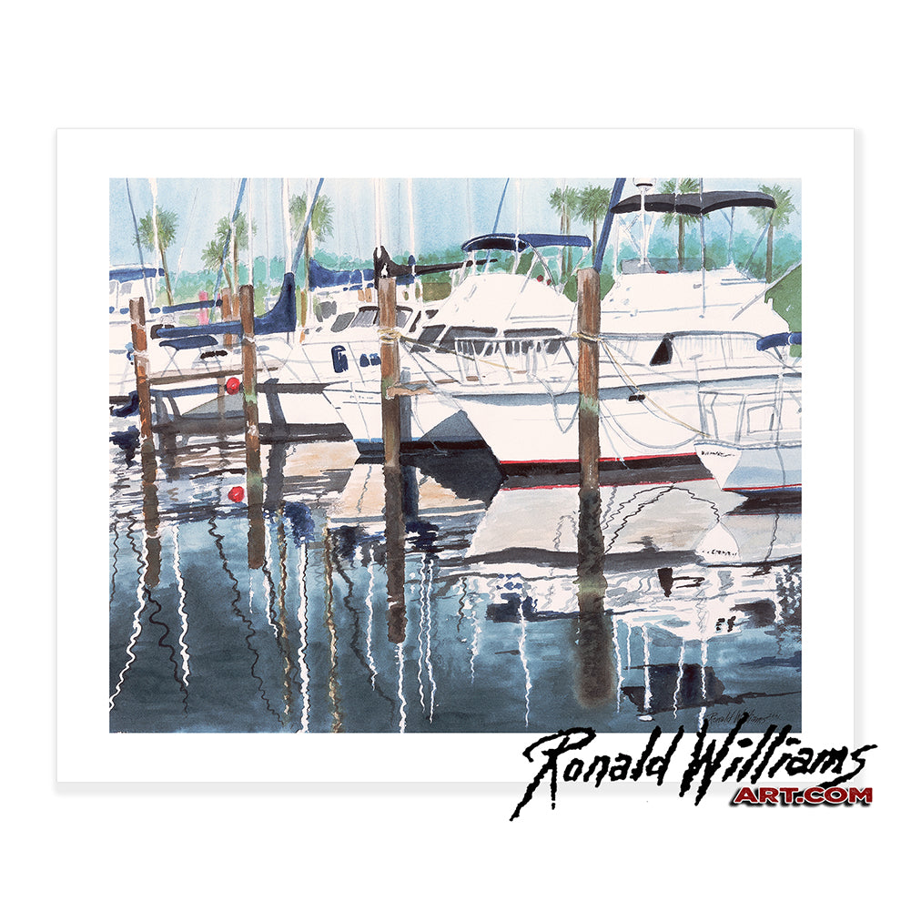 Prints - Boats In The Marina
