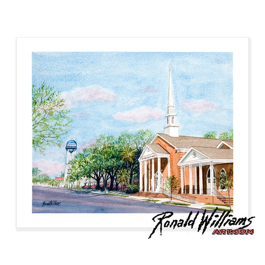 Prints - Downtown Southport North Carolina Baptist Church