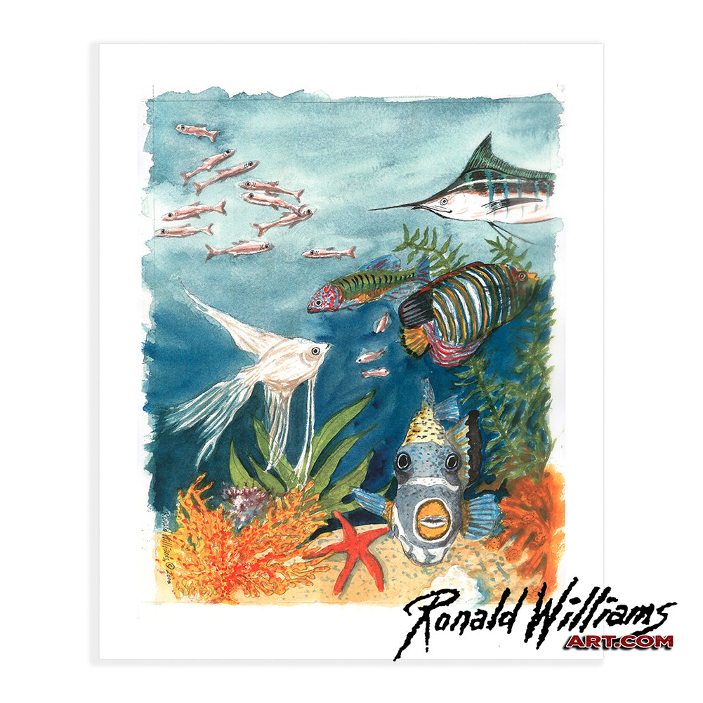 Prints - Colorful Marine Life Just Swimming By