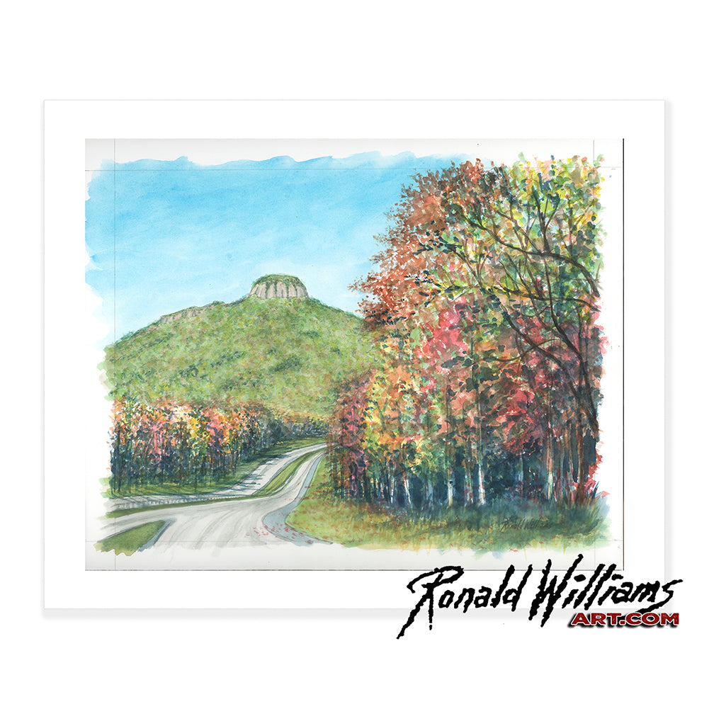 Prints - Autumn Leaves at Pilot Mountain NC