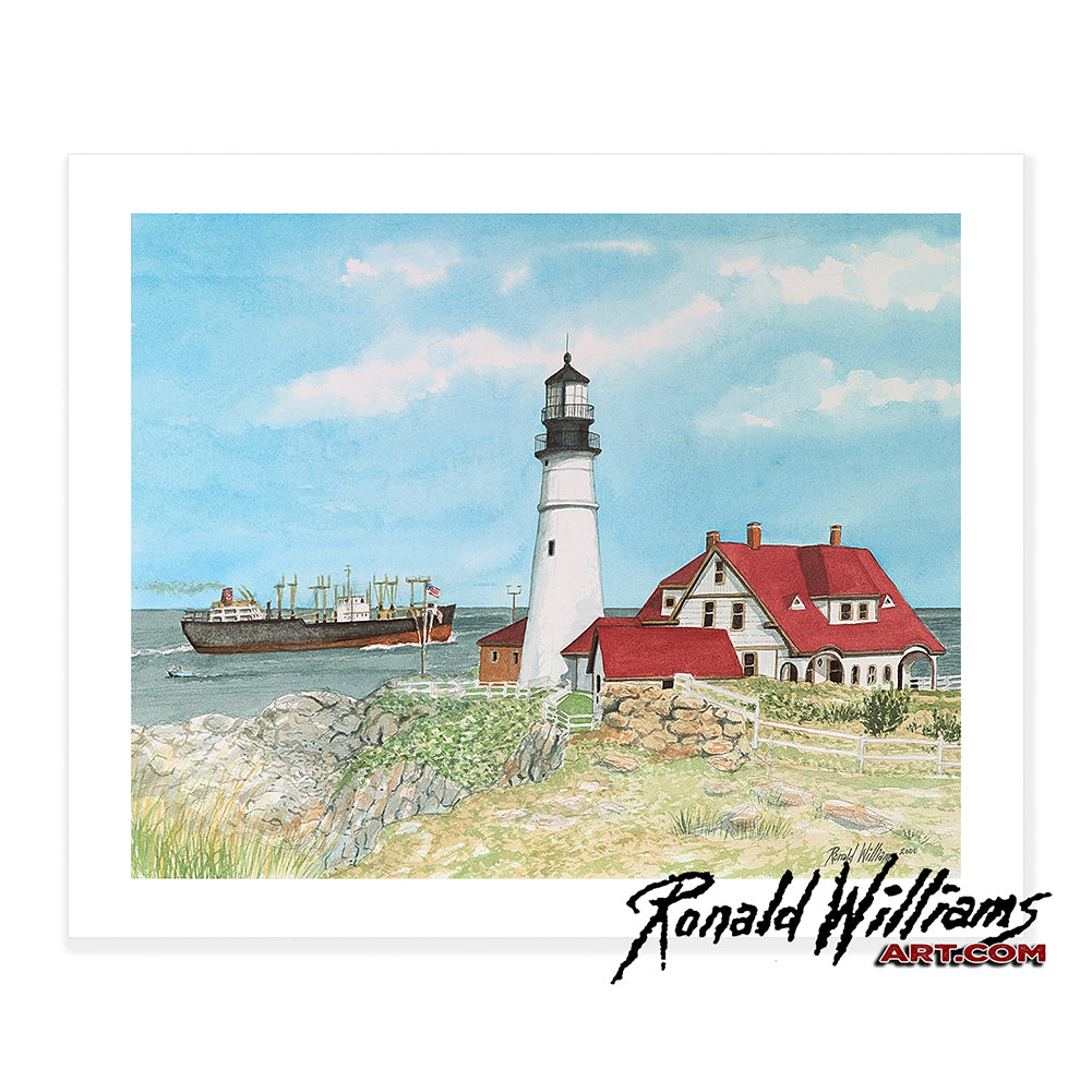 Prints - Historic Portland Lighthouse Elizbeth Maine