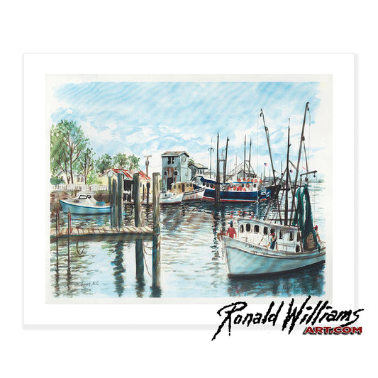 Prints - Fishing Boats at Southport North Carolina