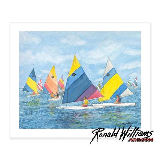 Prints - Sunfish Sailboat Regatta