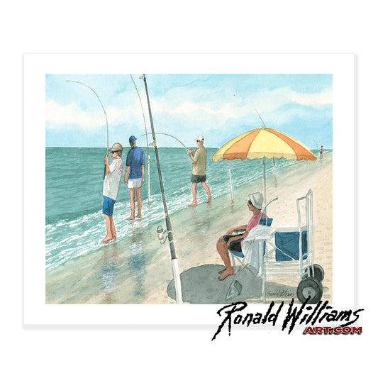 Prints - Nothing Better Than Surf Fishing At The Beach
